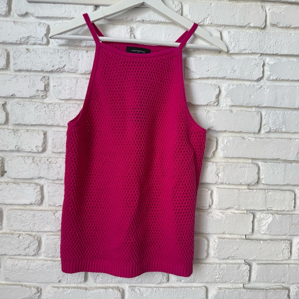 Banana Republic Pink Fitted Tank Top